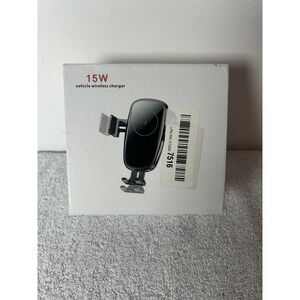 15W Vehicle Wireless Charger Fast Charging Car Mount Black Universal Qi Charger